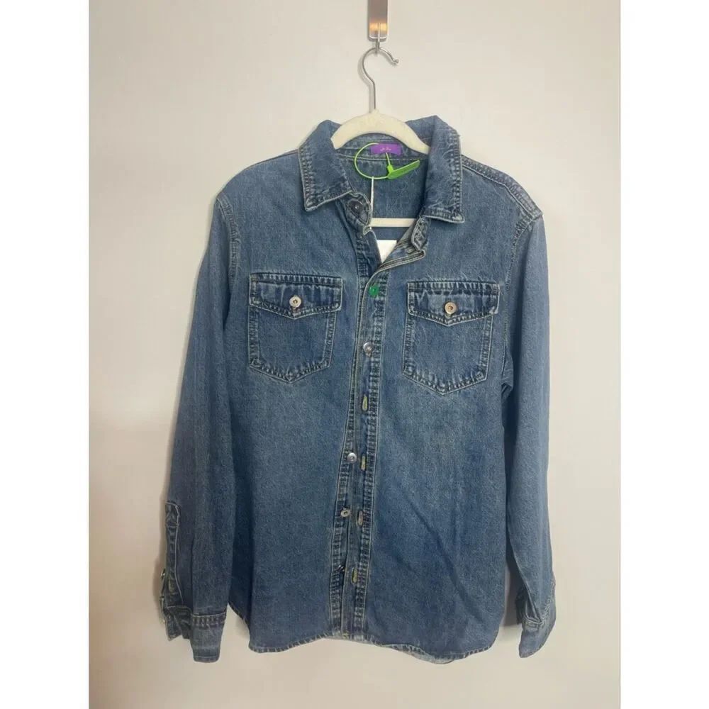 Oversized denim shirt/ jacket in Medium NWT - Picture 2 of 7